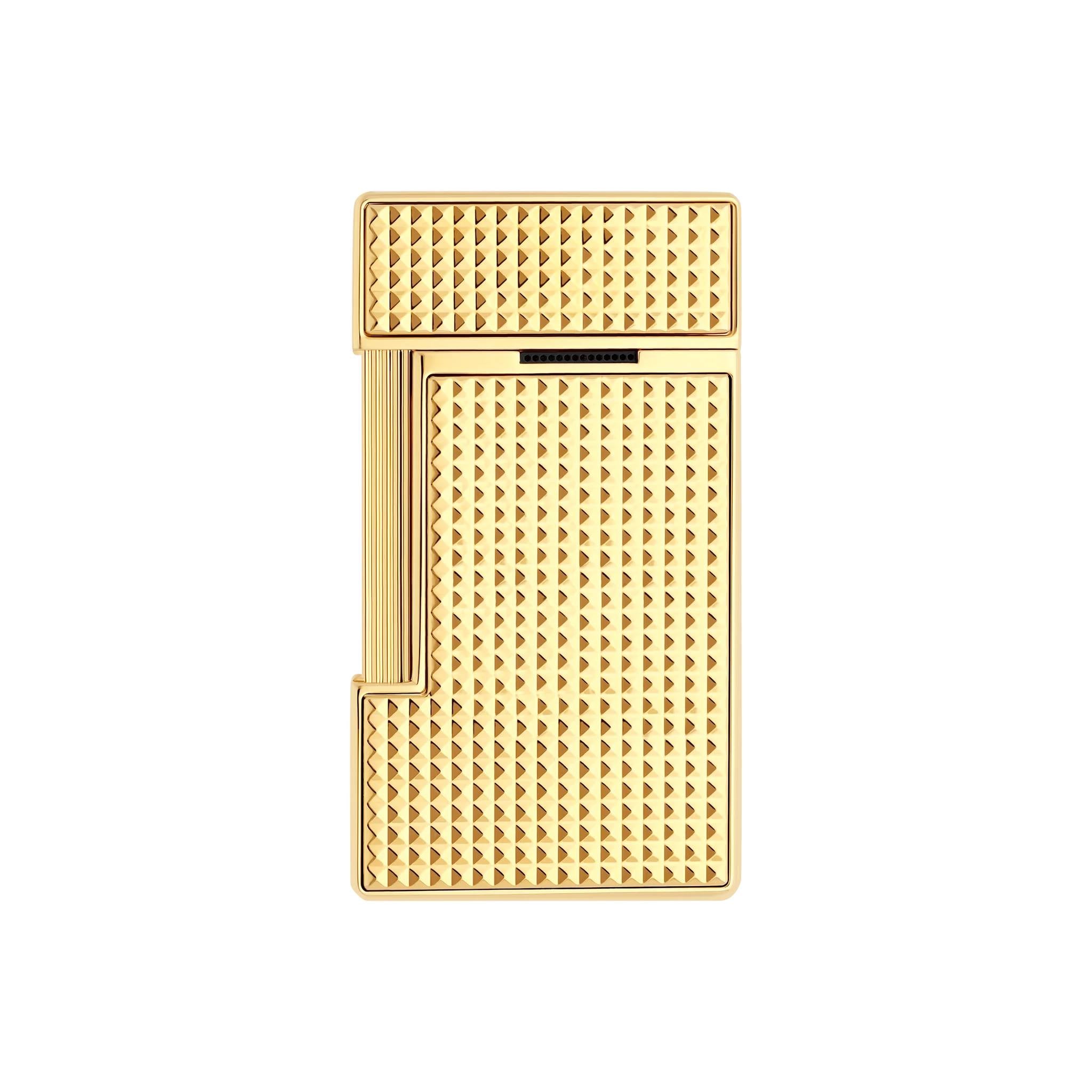 Accendino Unisex Dupont Slimmy Acciaio Dorato Testa Di Diamante 028009